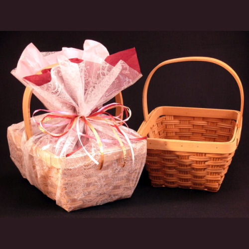 Basket (Woven Wood) -Mother's Day