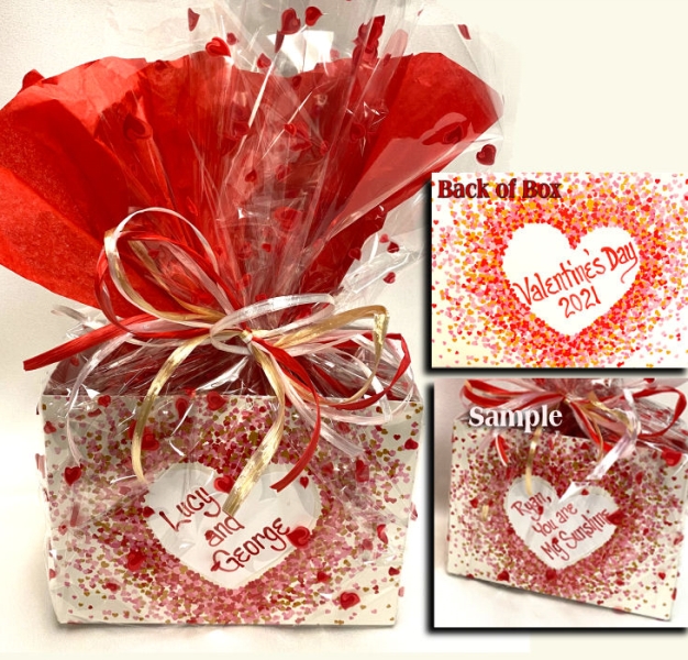Crate Box -Personalized Valentine's Glitter Box