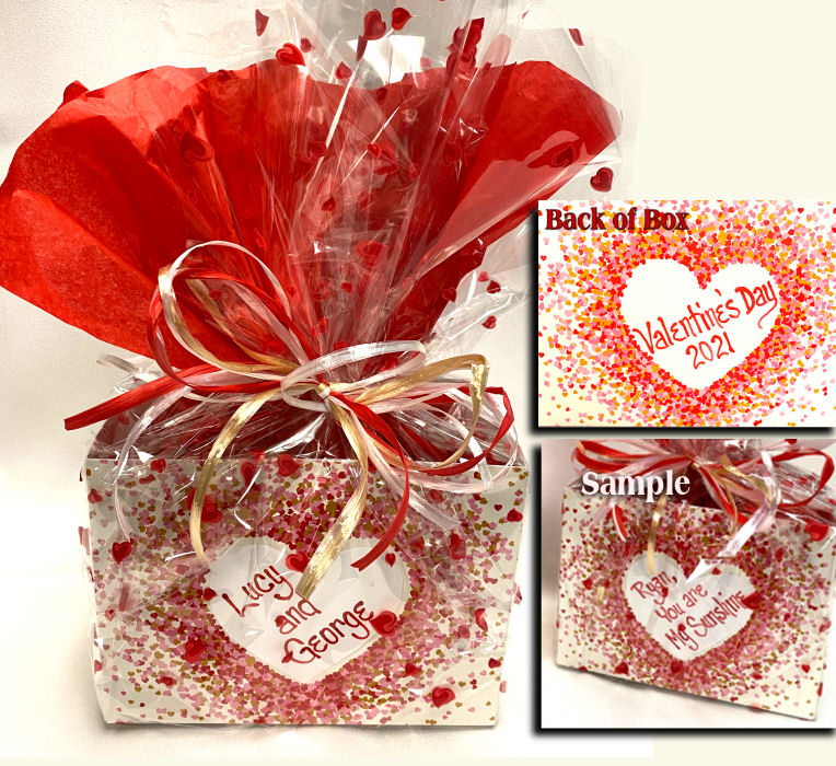 Crate Box -Personalized Valentine's Glitter Box - Click Image to Close