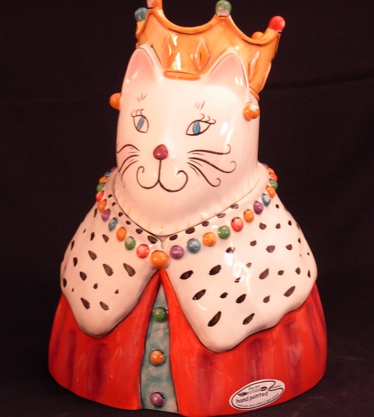 Cookie Jar -Clay Art® Queen Kitty