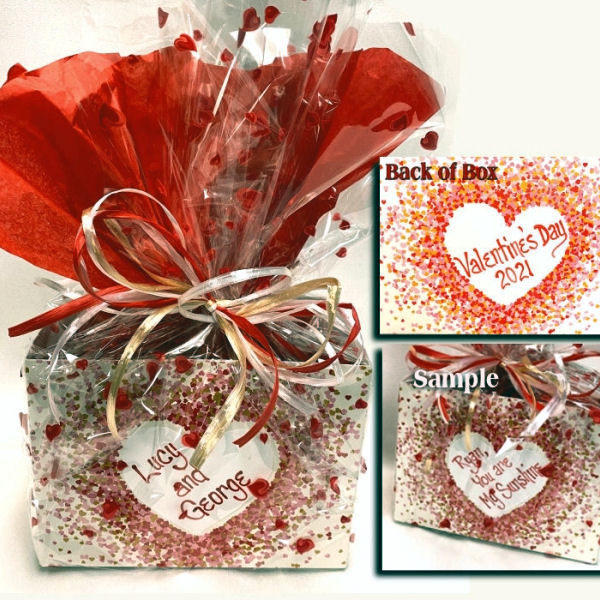 Crate Box -Personalized Valentine's Glitter Box