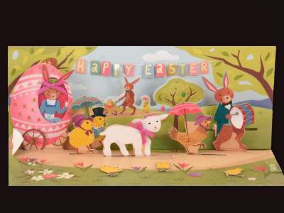 Greeting Card -Pop up Easter Parade