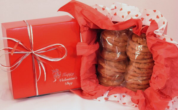 Box -Happy Valentine's Day Red Cookie Box