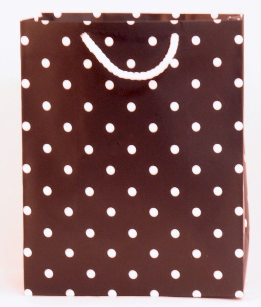 (image for) Gift Tote -Black w/White Dots