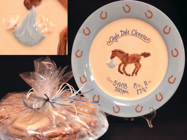 Newborn -Western Baby Plate Blue (image for) Newborn -Western Baby Plate Blue