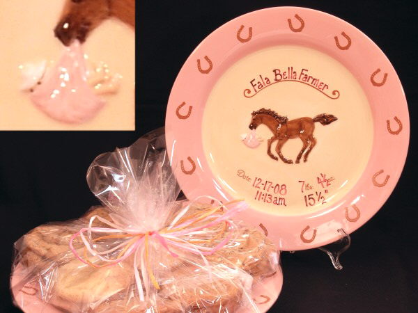 Newborn -Western Baby Plate Pink (image for) Newborn -Western Baby Plate Pink